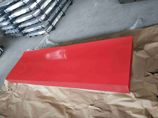 acheter Plaques de toiture en acier ondulé galvalume couchées de couleur rouge pour toiture et revêtement de murs online manufacture