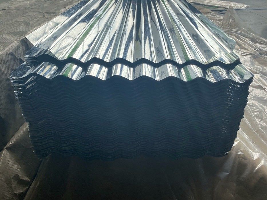 SGCH / G550 tôle de toiture galvanisée ondulée à profil d'onde de 76 mm pour revêtement industriel de toits et de murs